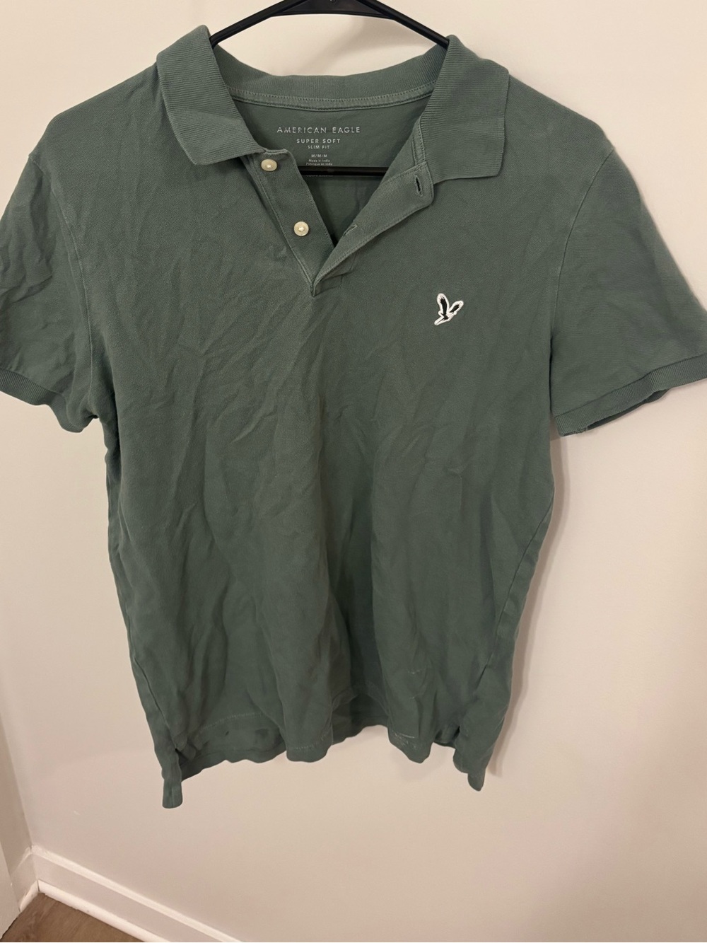 American Eagle Outfitters Men’s Olive Green Polo